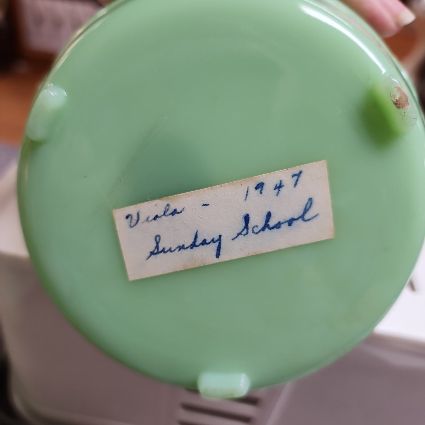 Vintage Fireking Jadeite Scallop Bowl