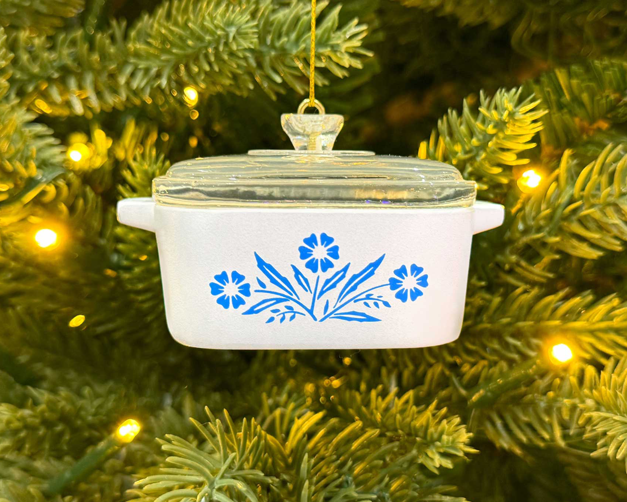 Mini Cornflower Ornament | Corning Ware Inspired Casserole