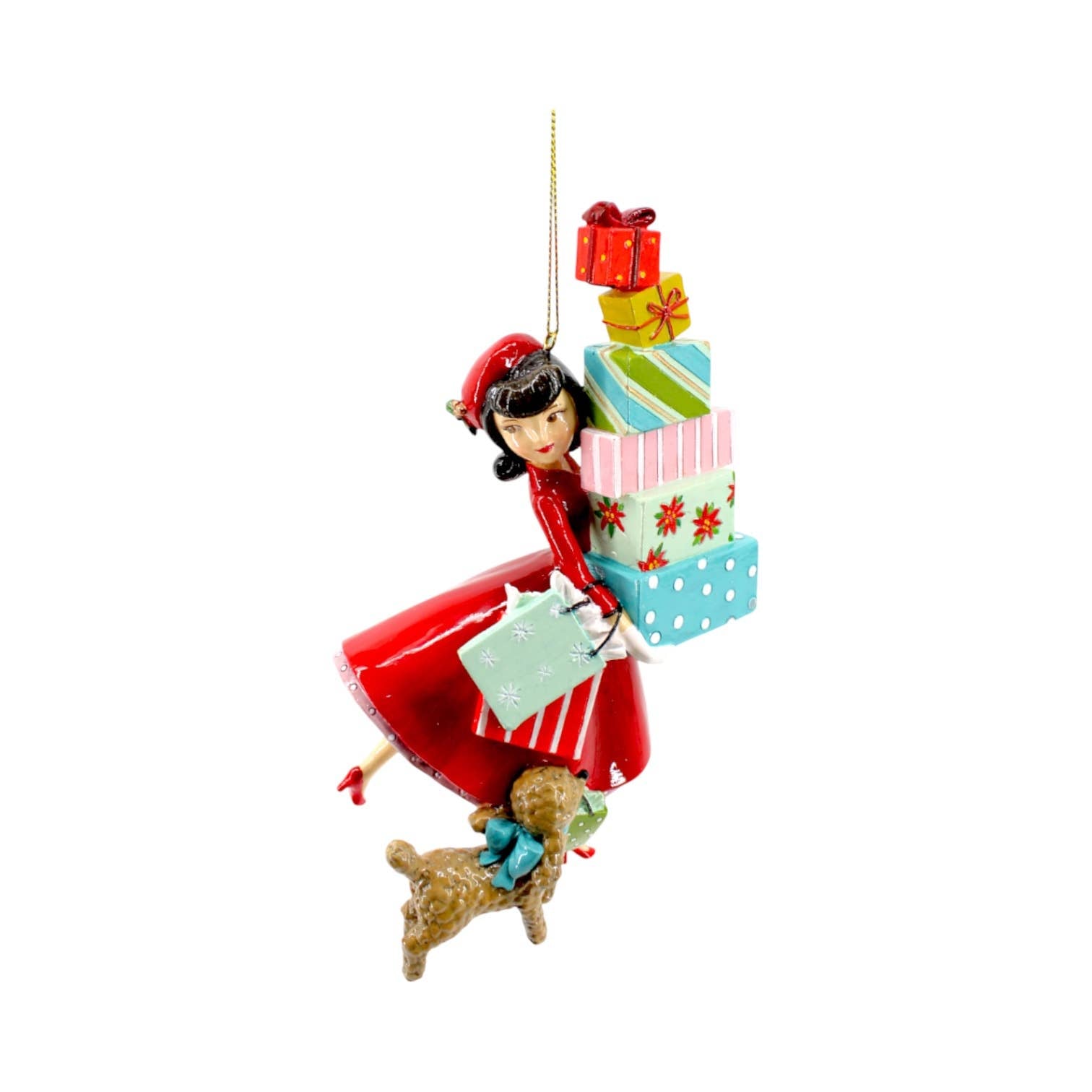 Retro Shopping Girl Ornament