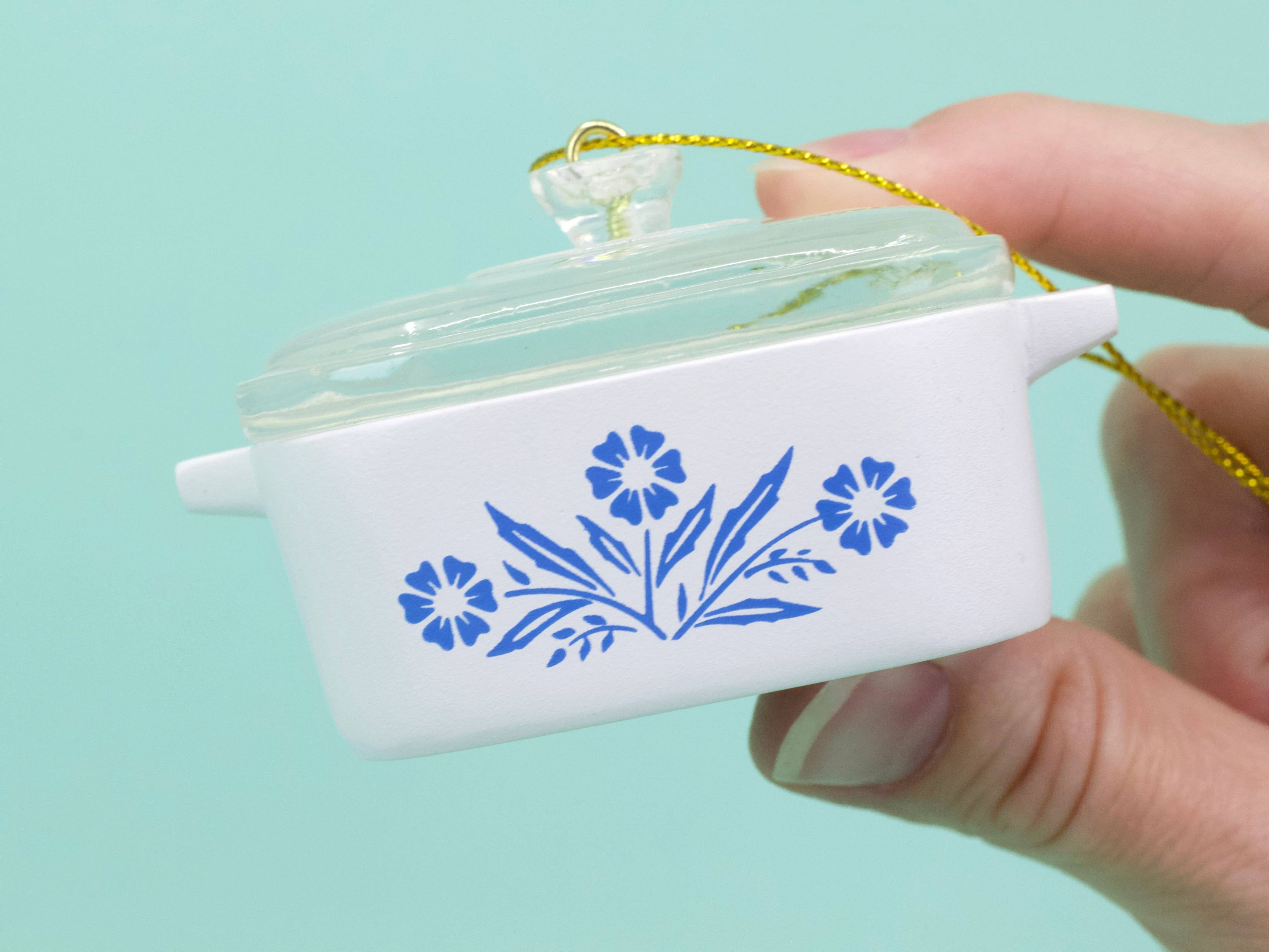 Mini Cornflower Ornament | Corning Ware Inspired Casserole