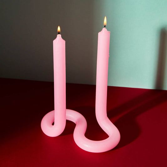 Twist Candle Sticks by Lex Pott - Light Pink