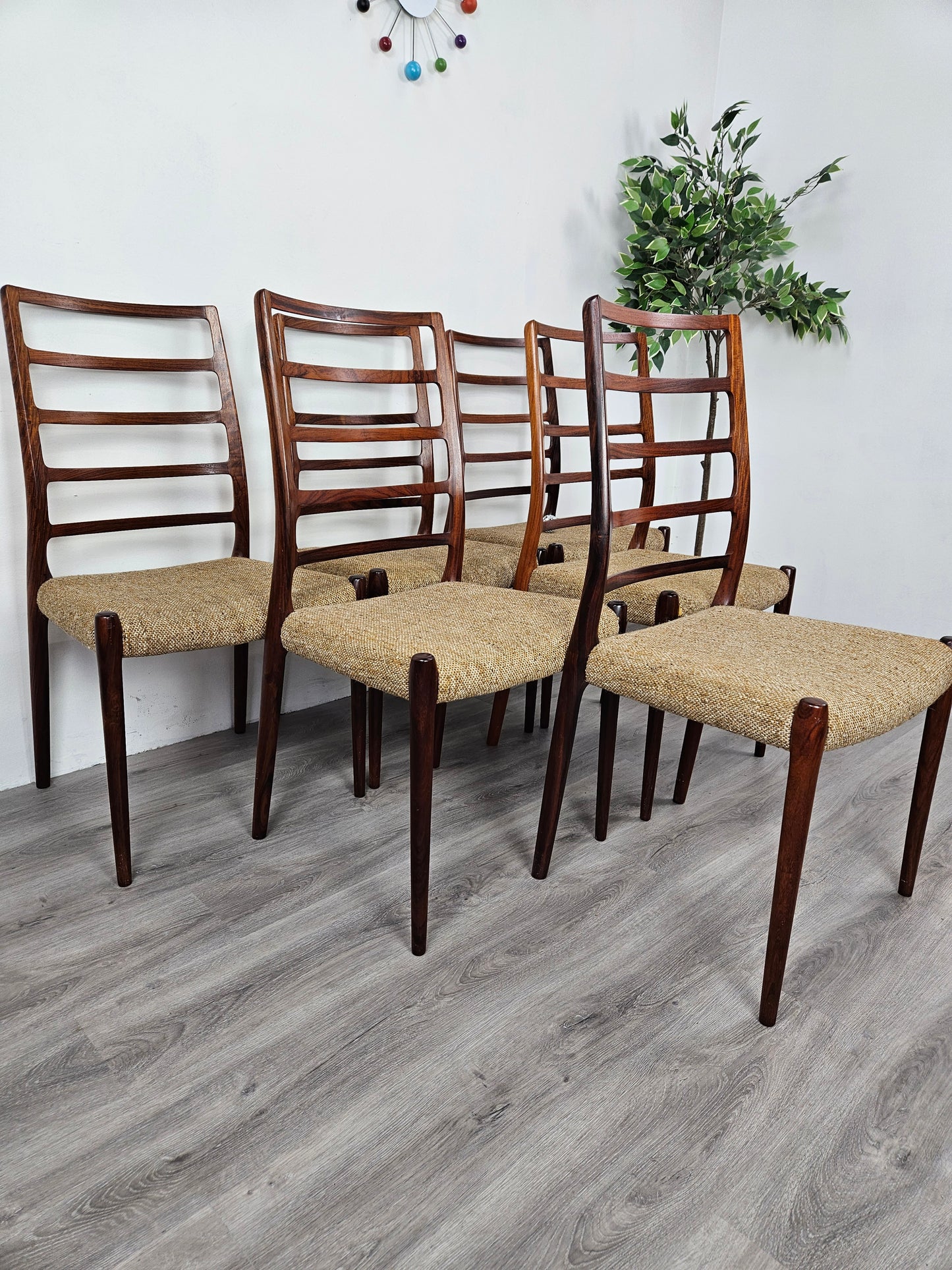 Neils Moller Model 82 Dining Chairs Set of 6