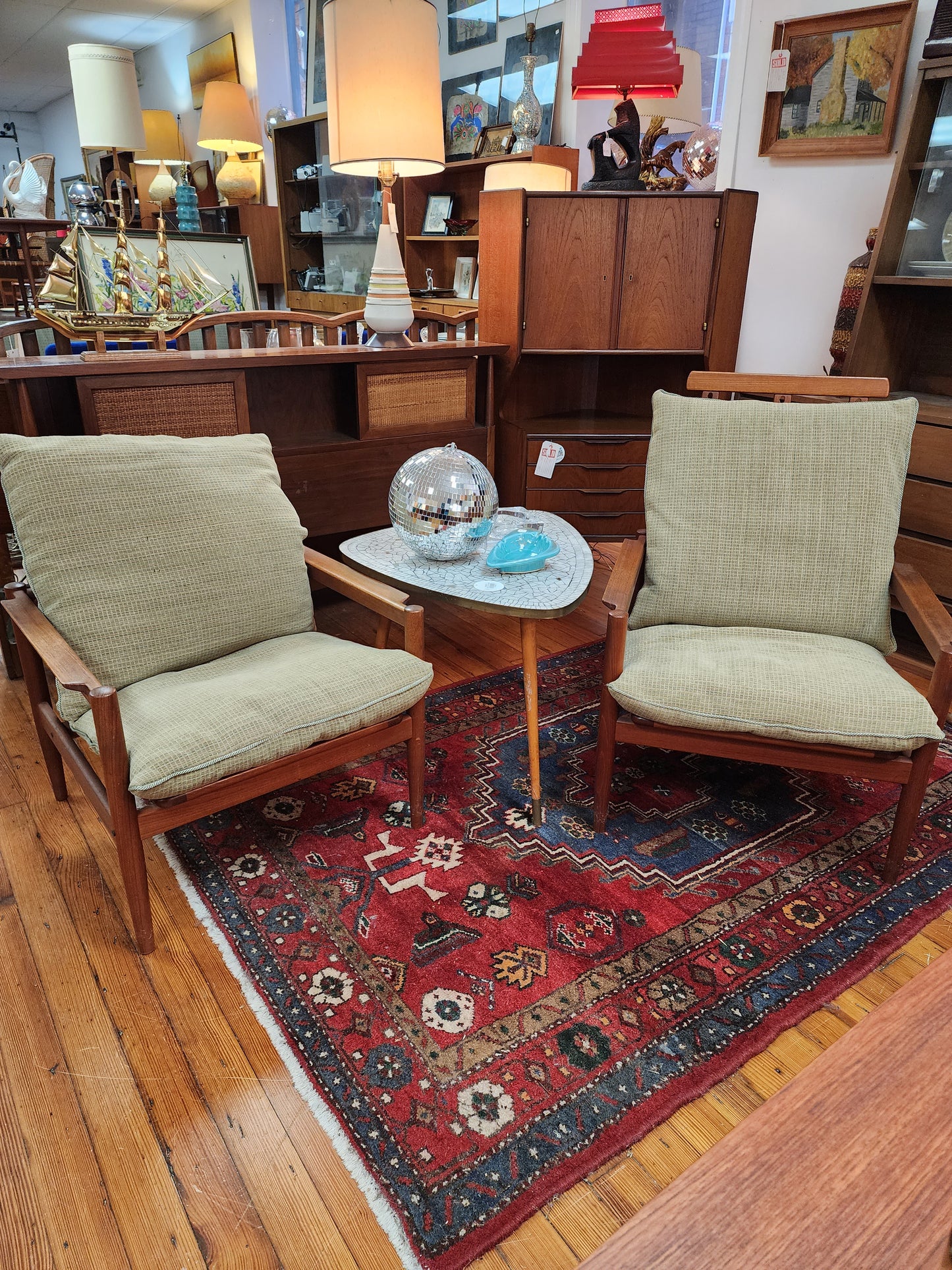 Pair of "His&Her" Danish lounge chairs