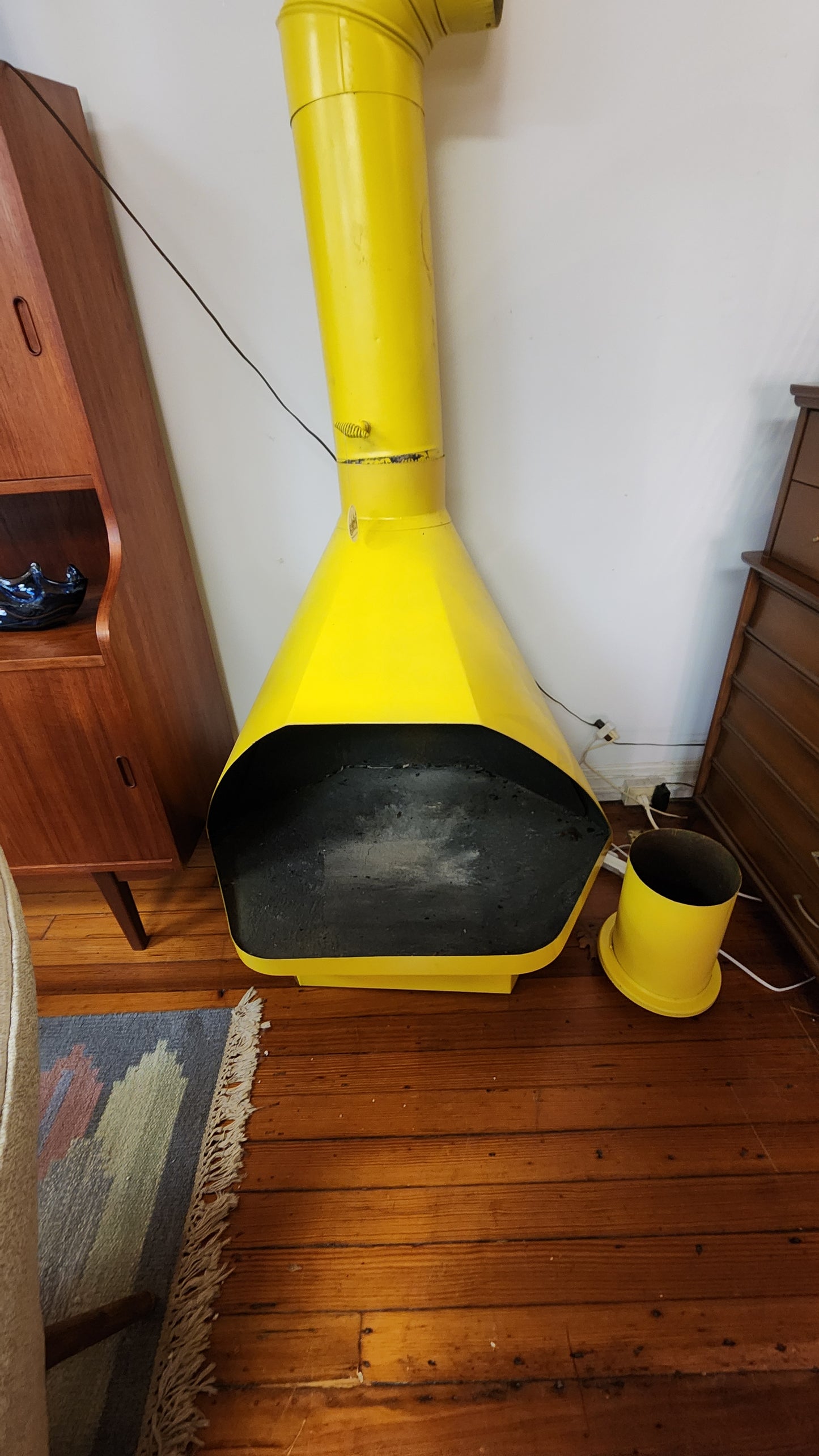 Yellow Cone Fireplace