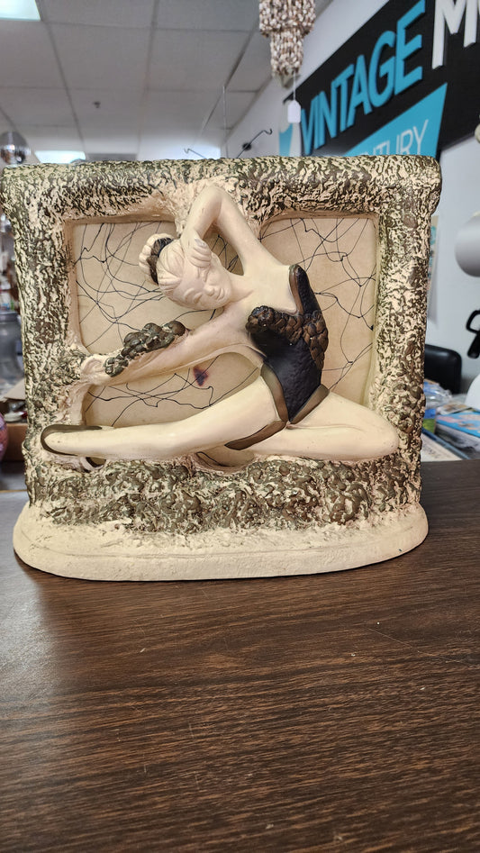 Vintage 1950s NYS Chalkware Ballet Dancer Lamp