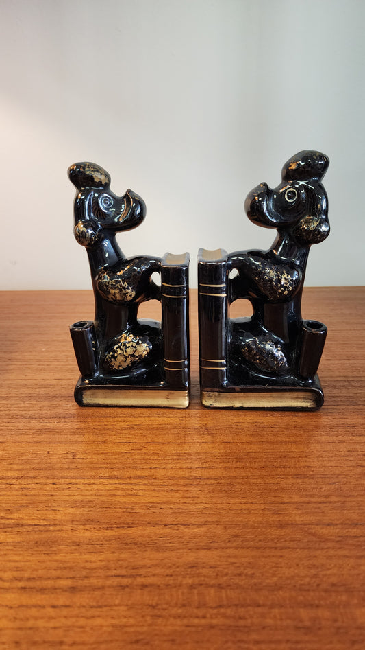 Vintage Poodle Bookends