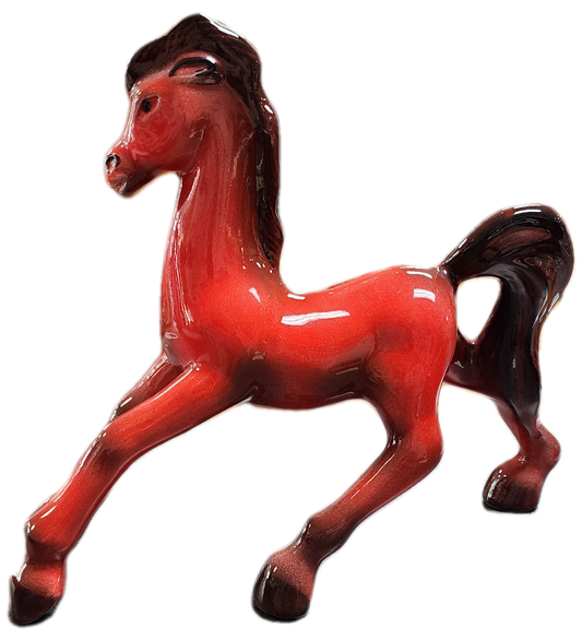 Red Ceramic Horse