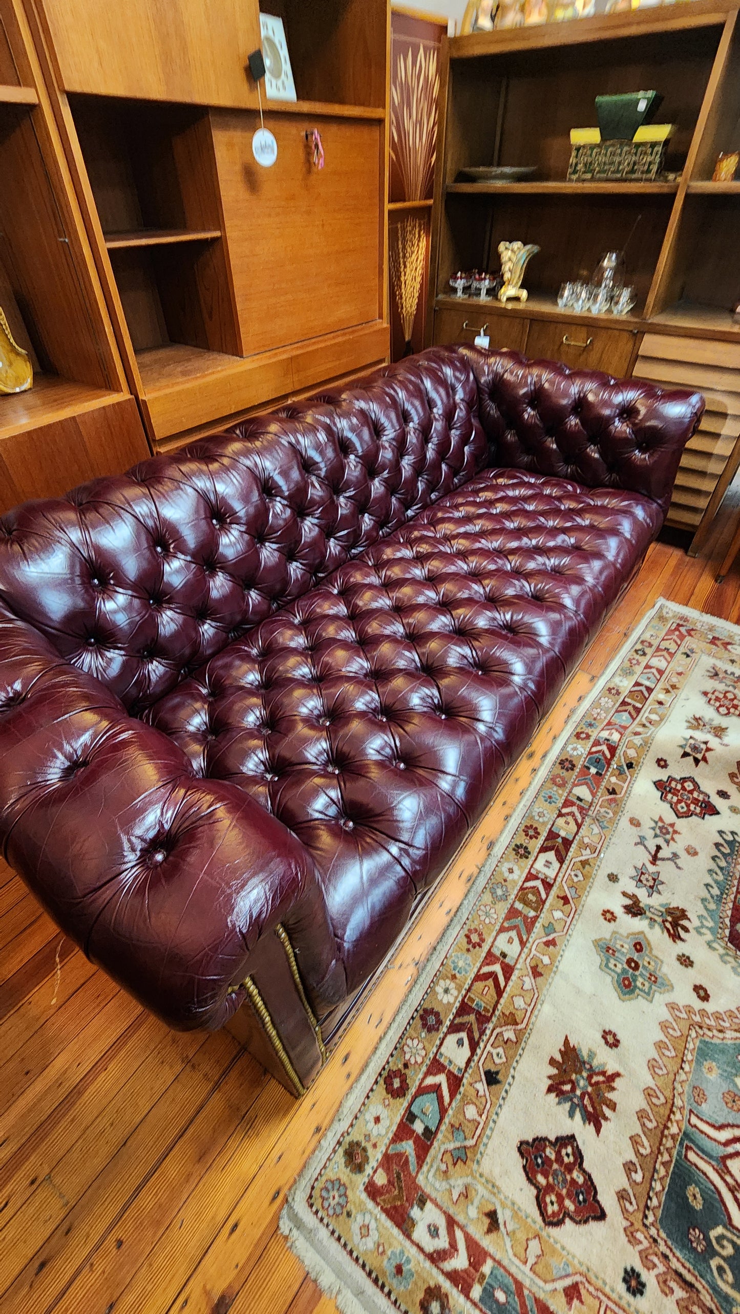 Vintage Chesterfield Sofa in Cognac