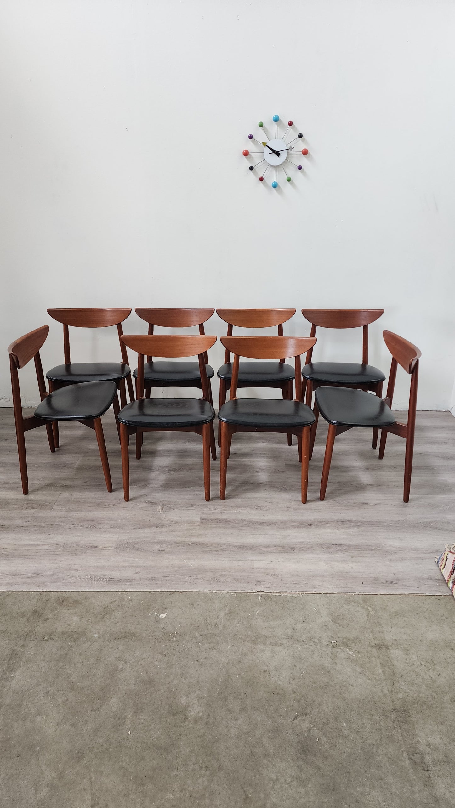 Set of 8 Danish Teak Dining Chairs by Harry Ostergaard