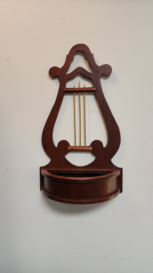 Vintage NOS Catchall Musical Lyre Wall Hanging