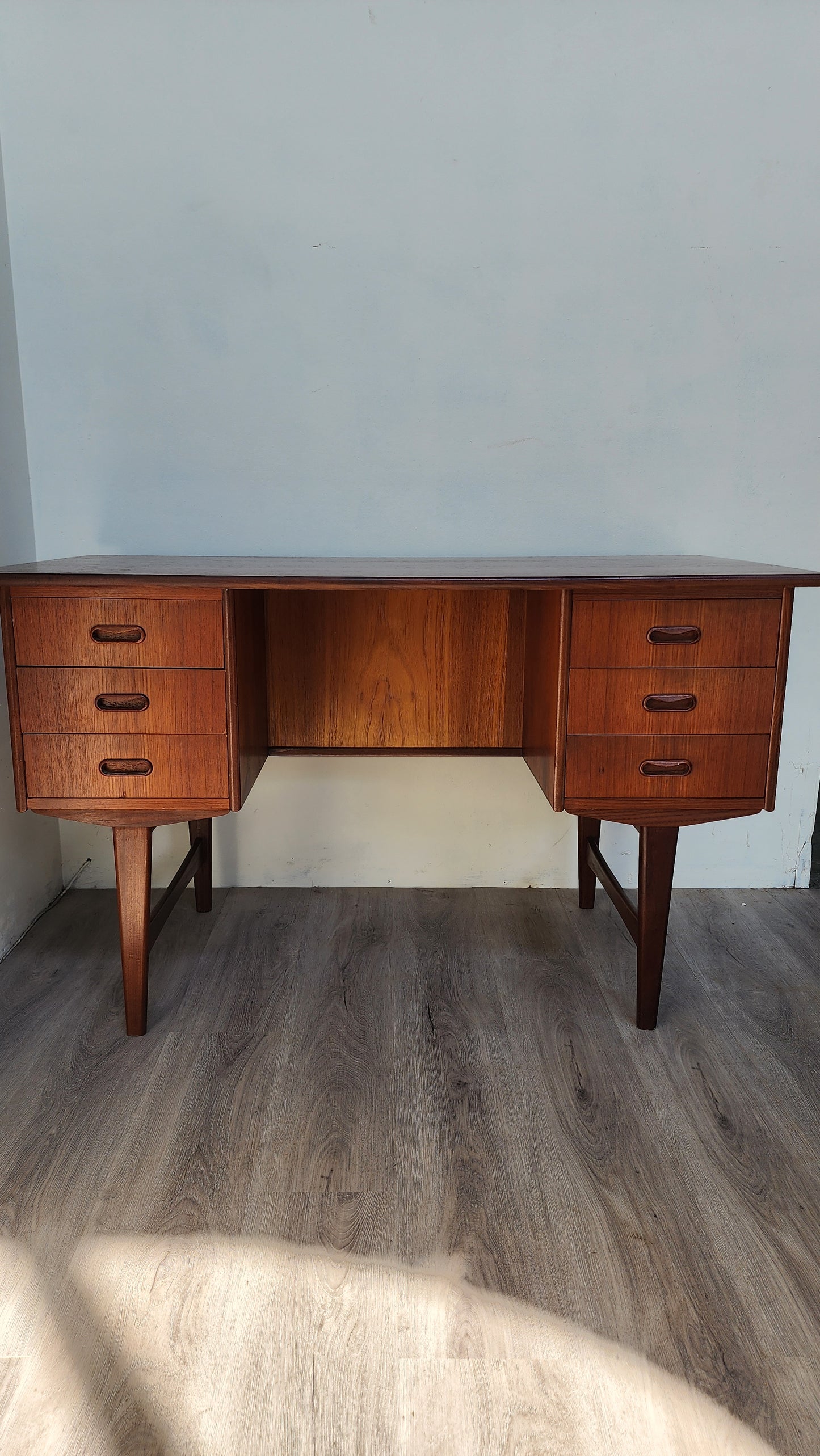 Danish Teak Petite Desk with Cubby 0724004