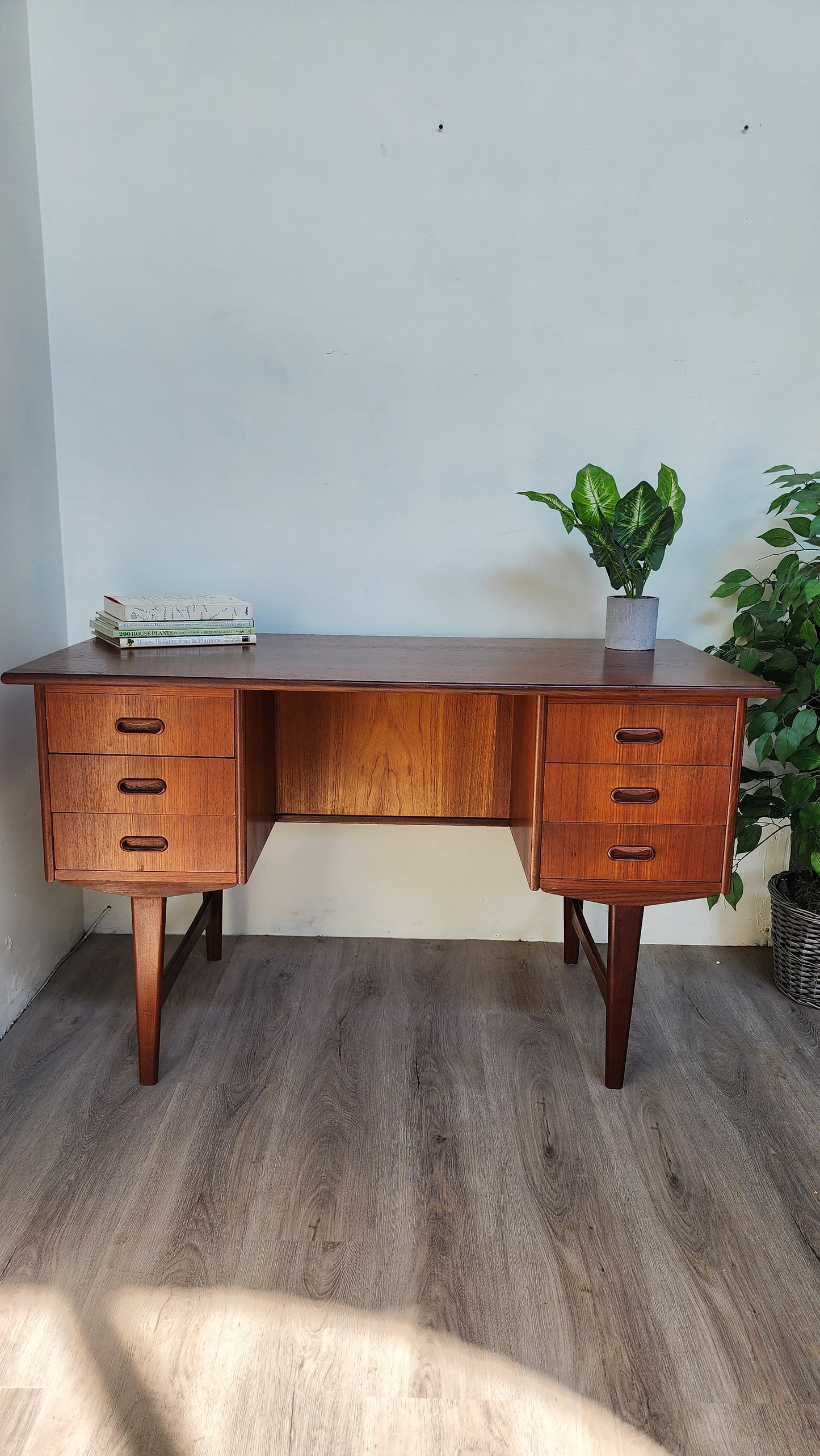 Danish Teak Petite Desk with Cubby 0724004