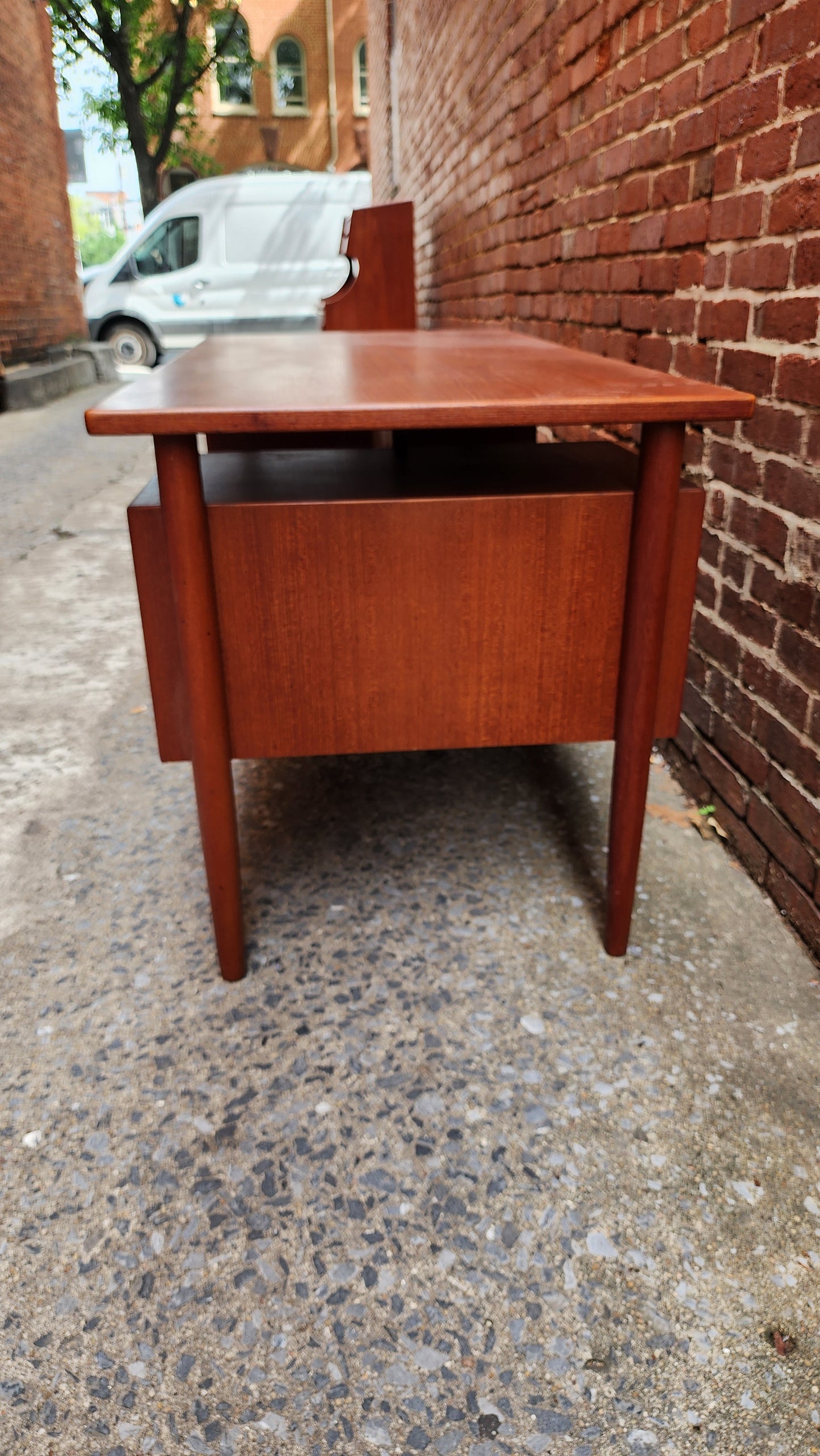 Danish Teak Floating Desk by HP Hansen