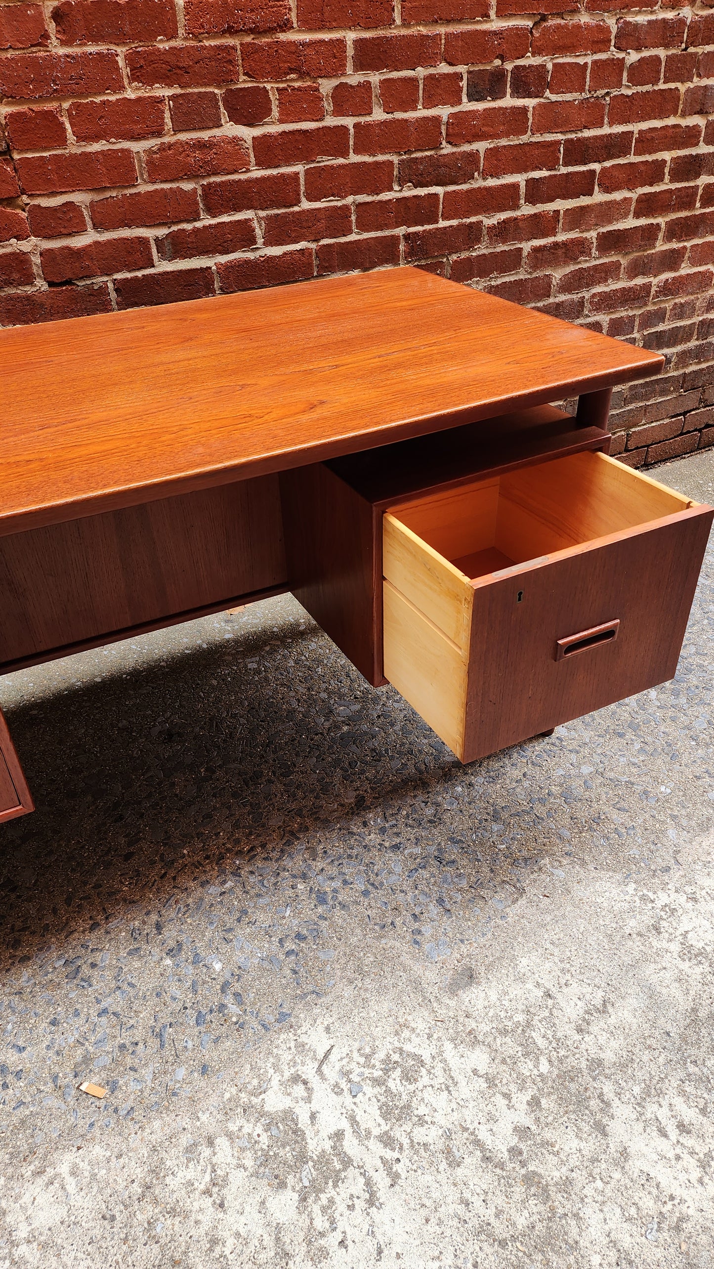 Danish Teak Floating Desk by HP Hansen