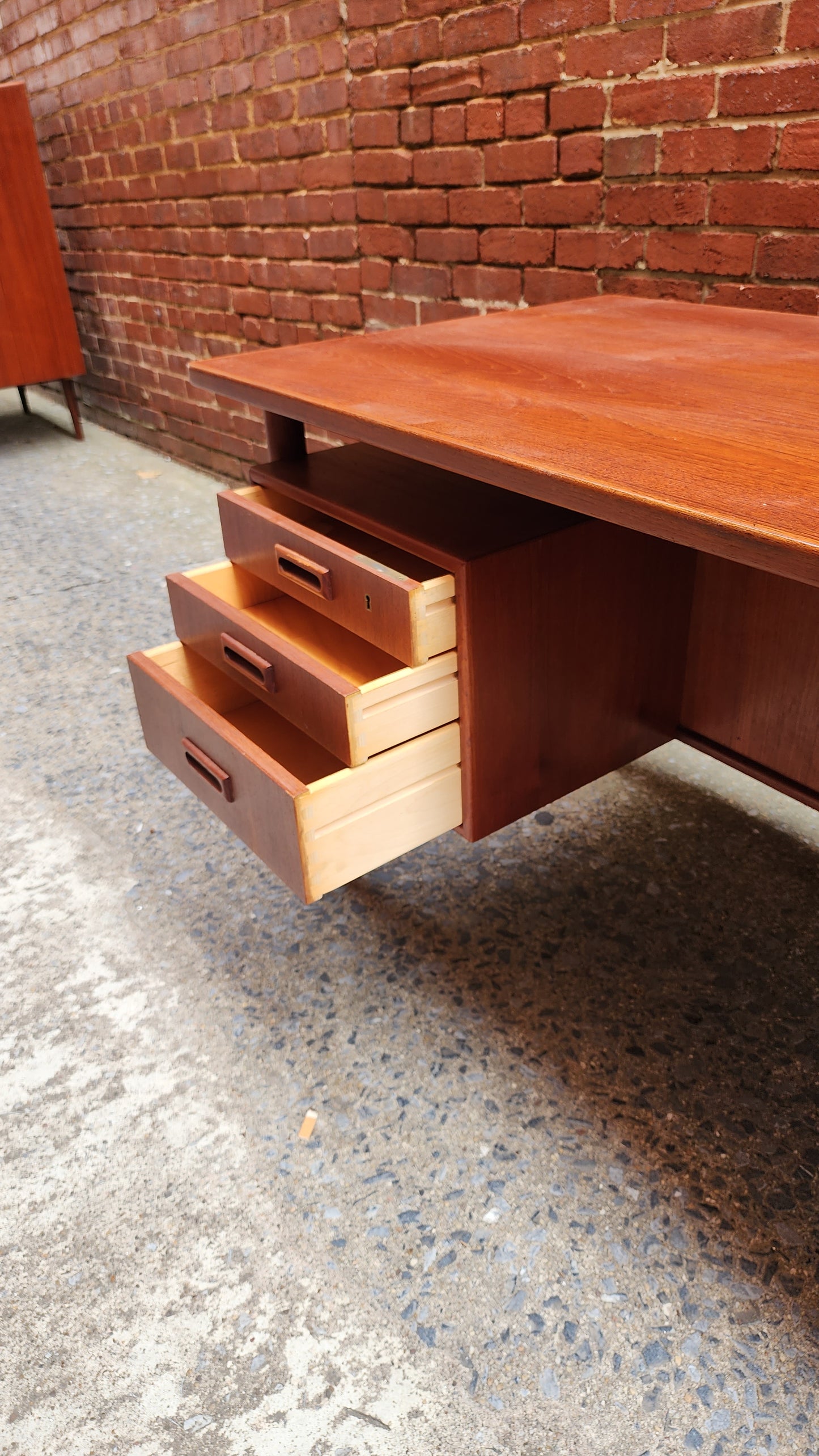 Danish Teak Floating Desk by HP Hansen