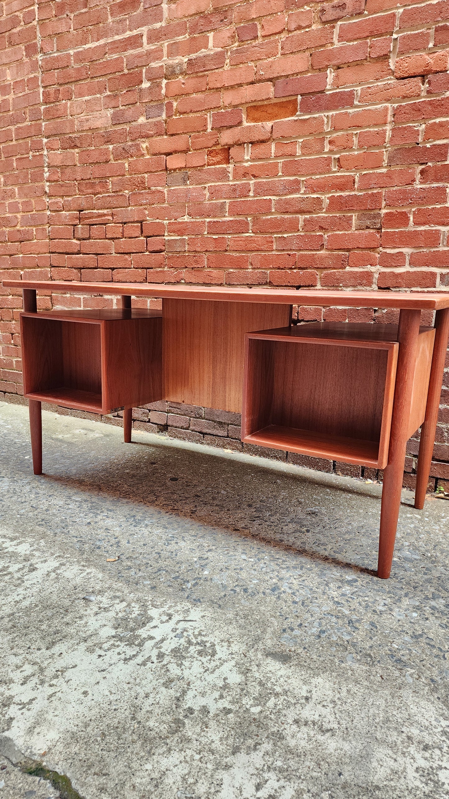 Danish Teak Floating Desk by HP Hansen