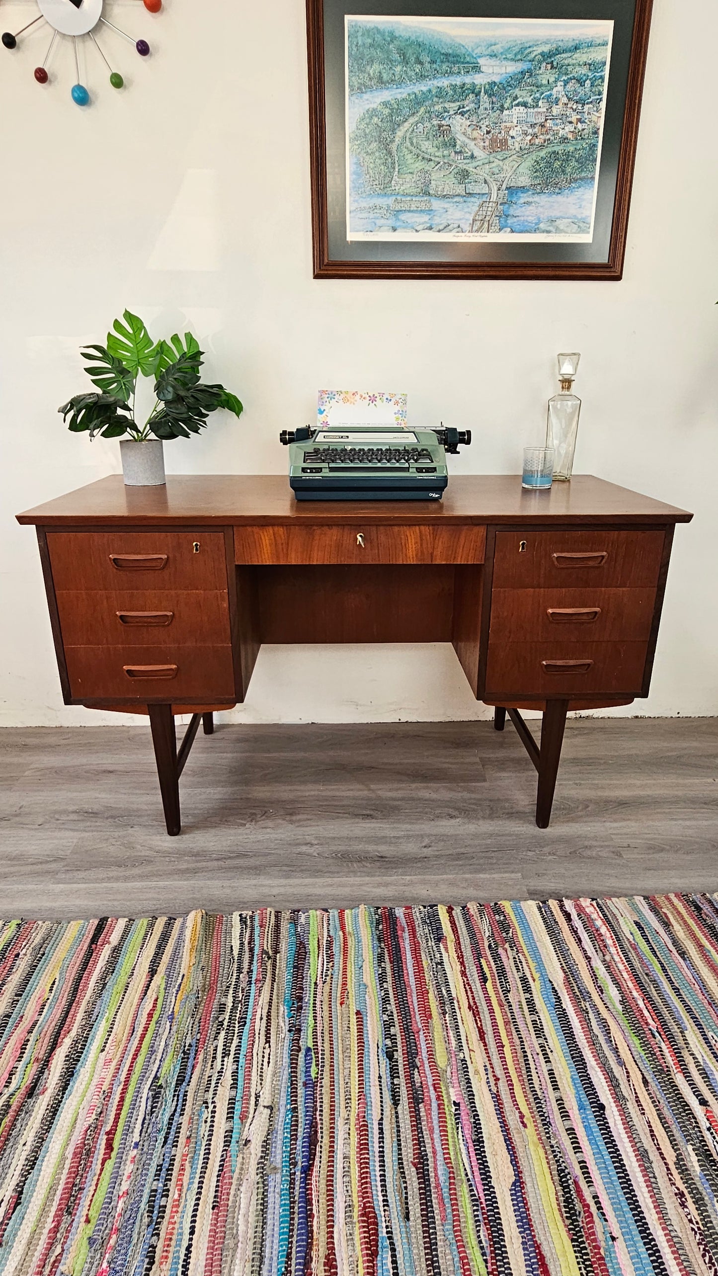 ST1224007 Vintage Danish Teak Desk