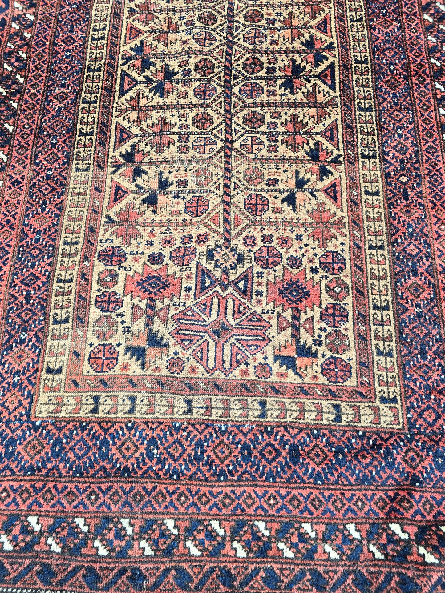Vintage Afghan Belouch Rug