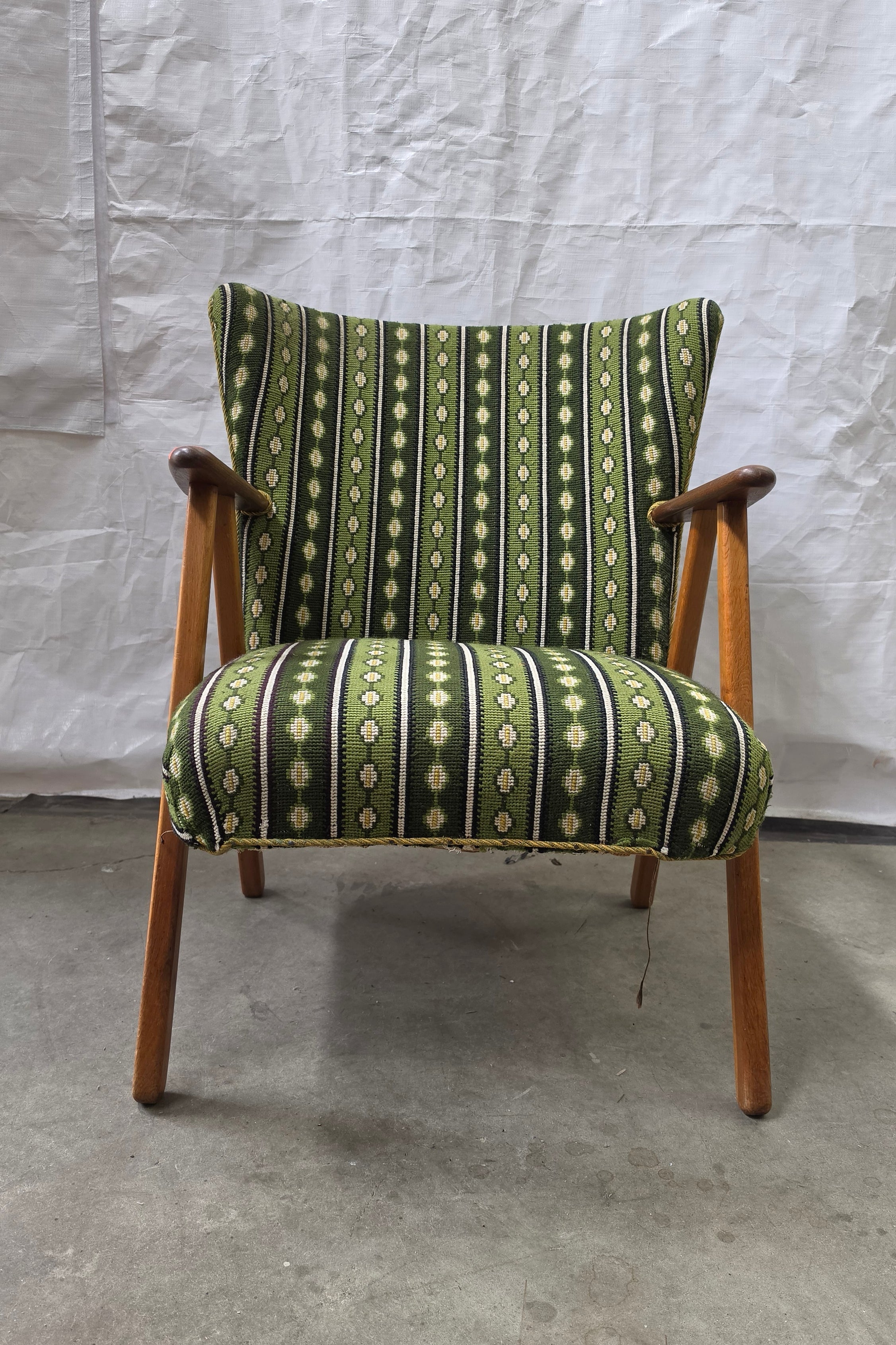 Danish Lounge Chair in Green
