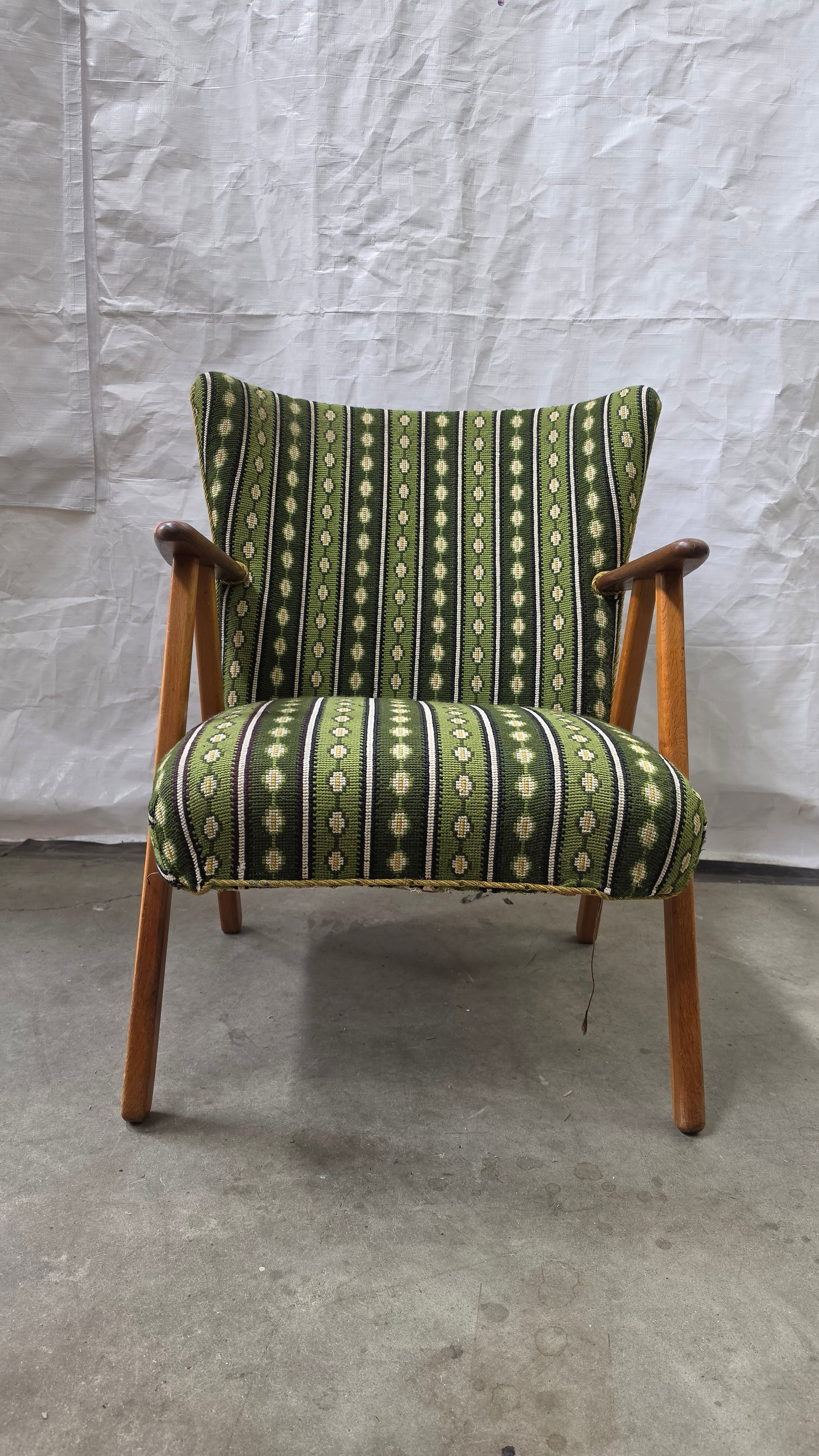 Danish Lounge Chair in Green