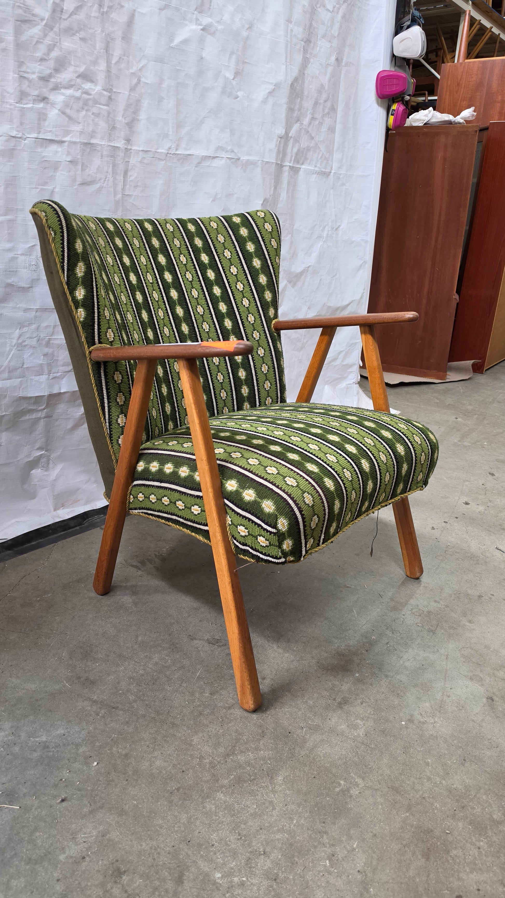 Danish Lounge Chair in Green