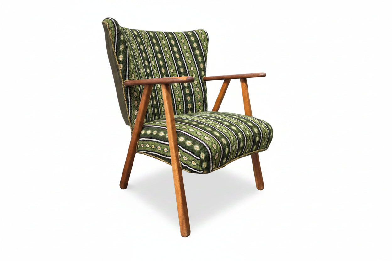 Danish Lounge Chair in Green