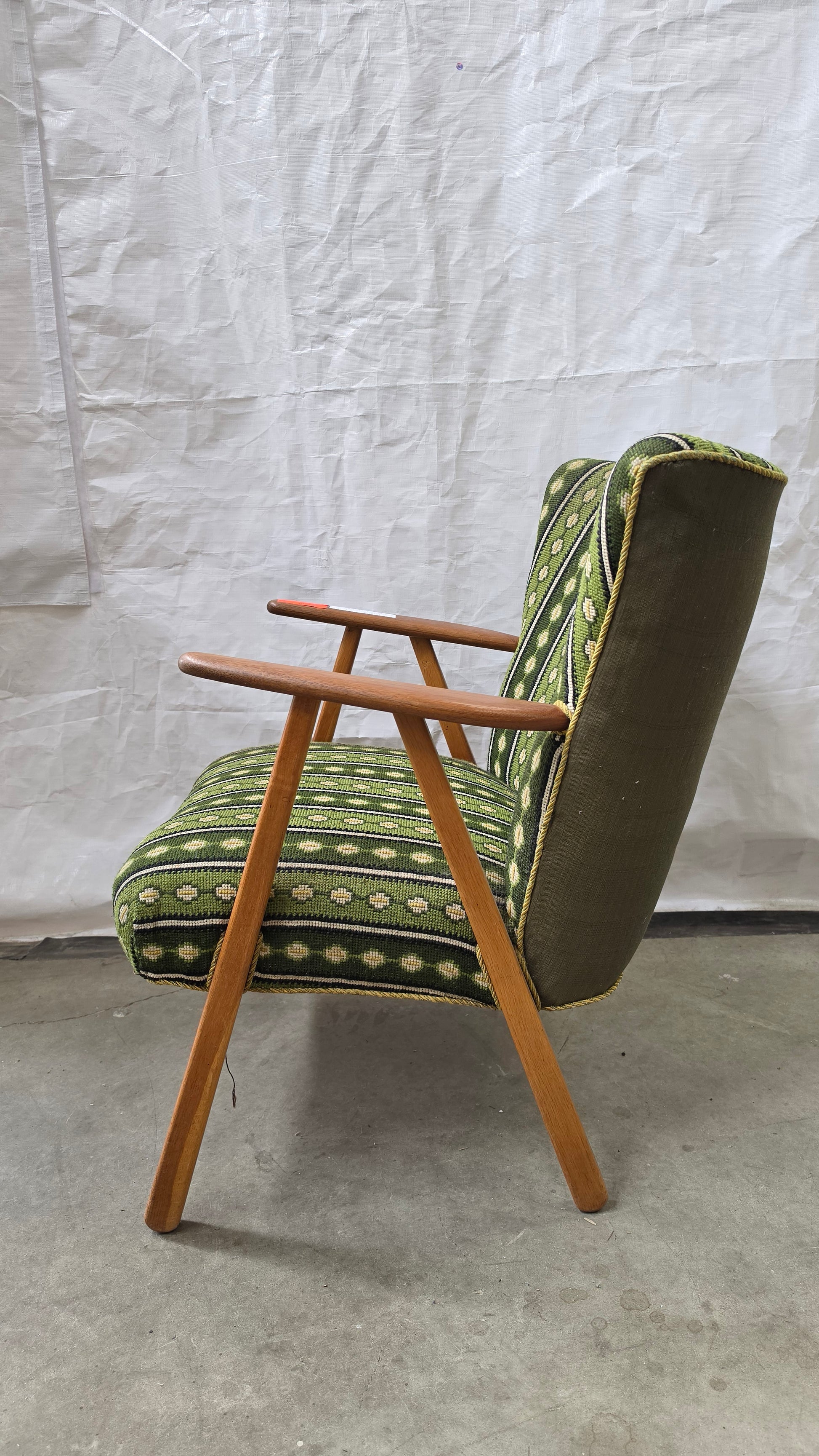 Danish Lounge Chair in Green