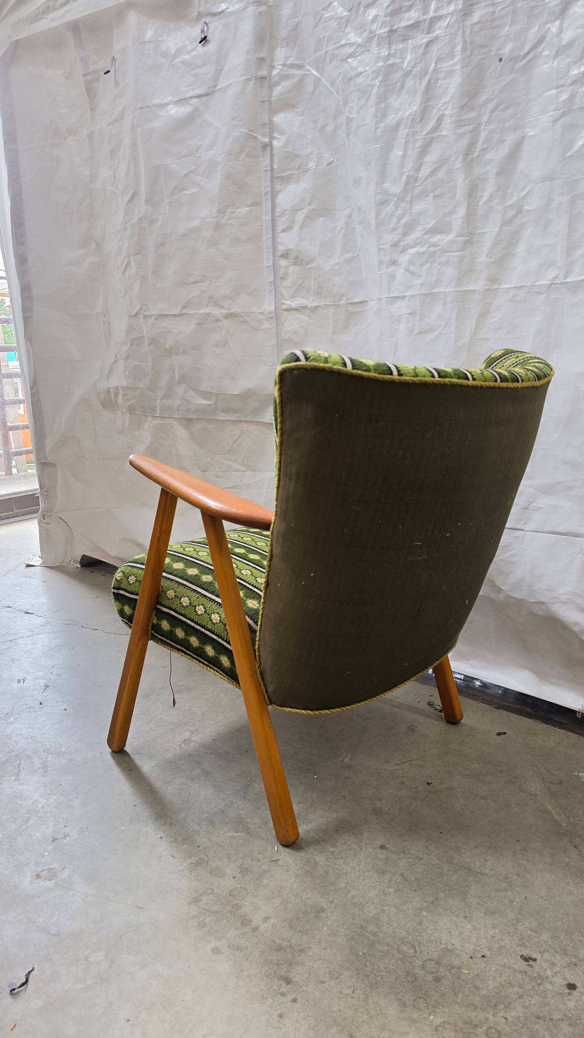 Danish Lounge Chair in Green