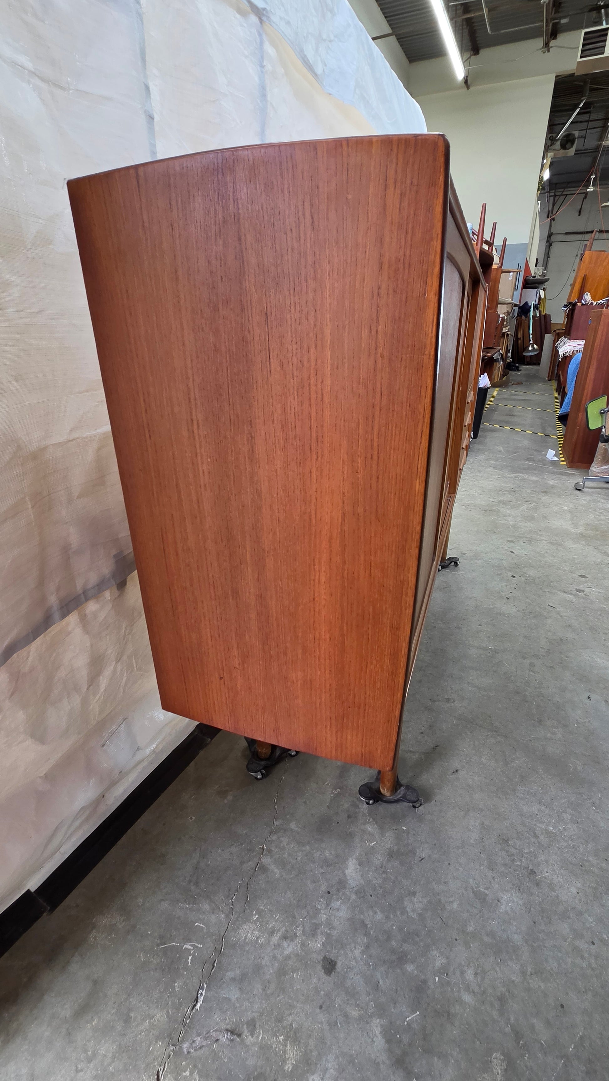 Danish Teak Tall Bar Cabinet Sideboard 0526-007