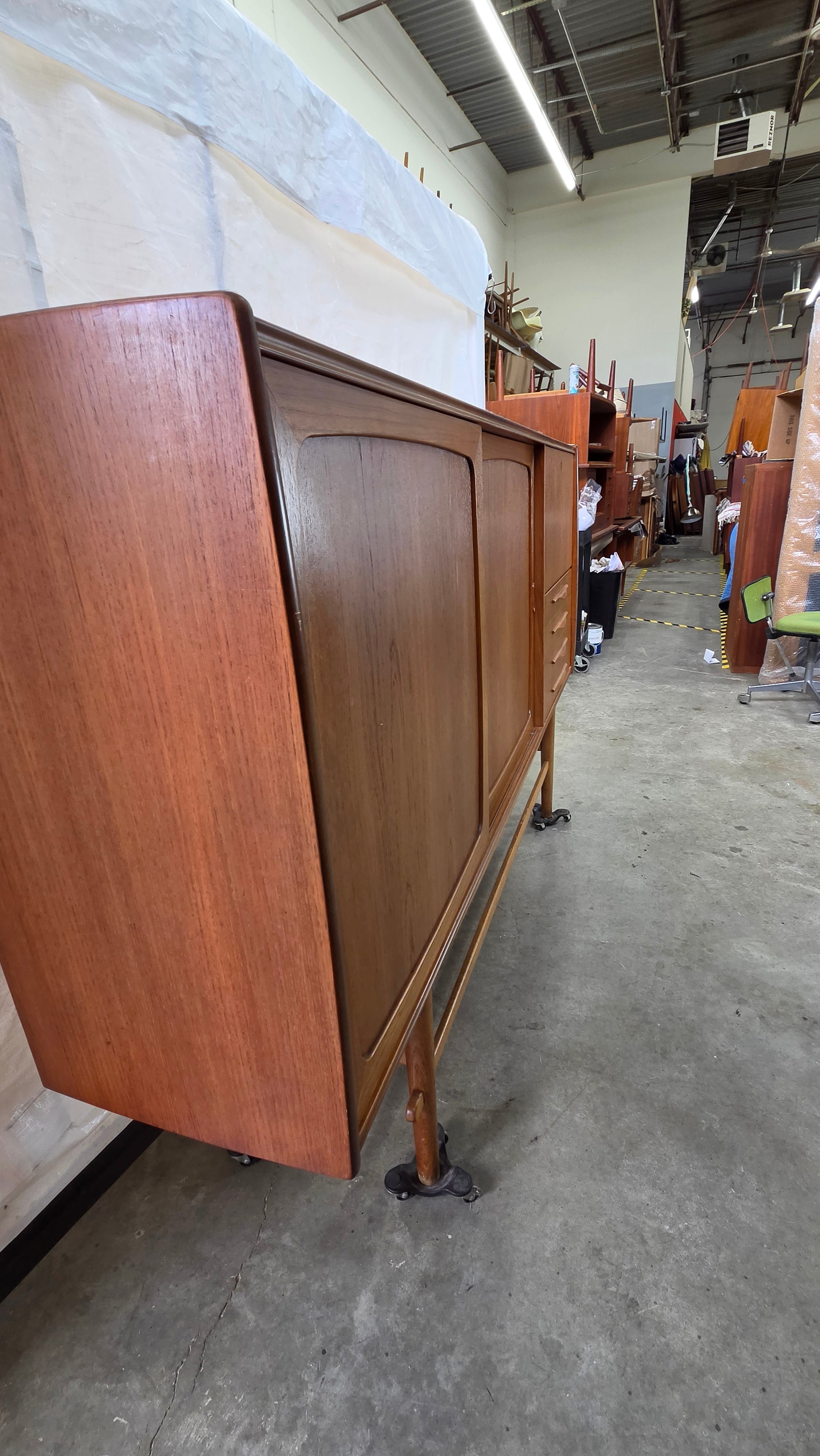 Danish Teak Tall Bar Cabinet Sideboard 0526-007