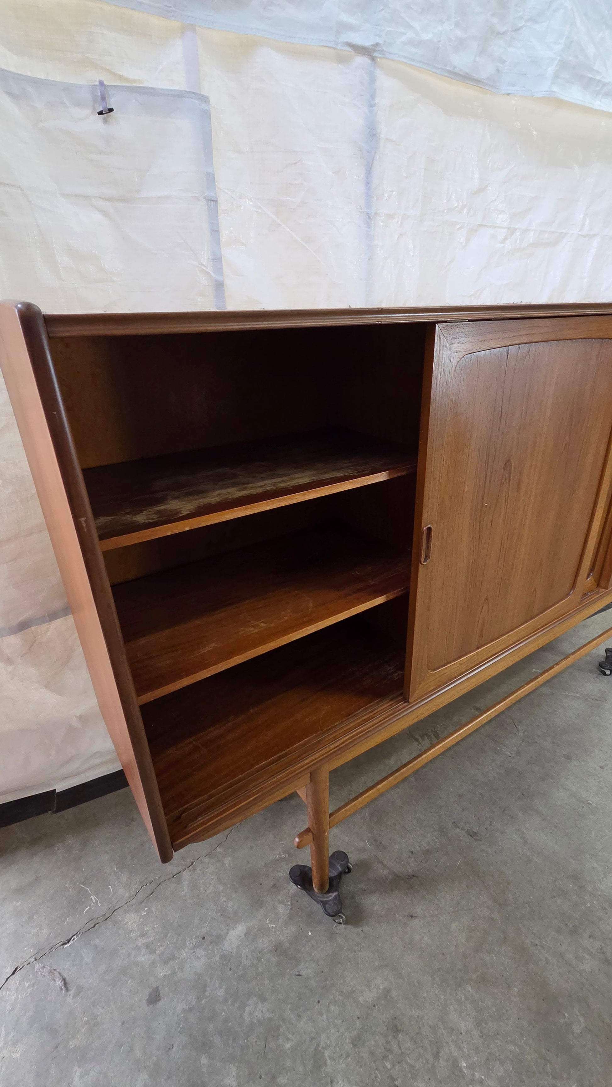 Danish Teak Tall Bar Cabinet Sideboard 0526-007
