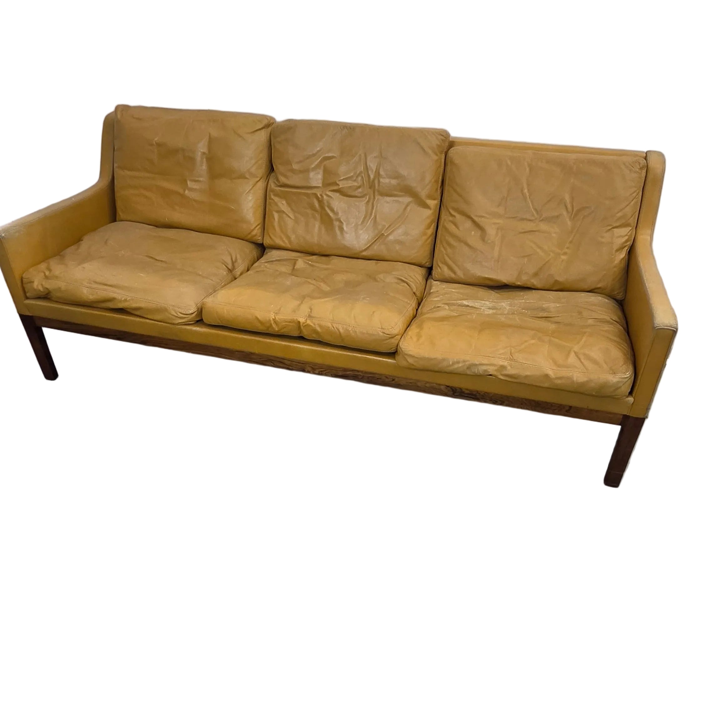 COUH0520005 Leather Danish Sofa