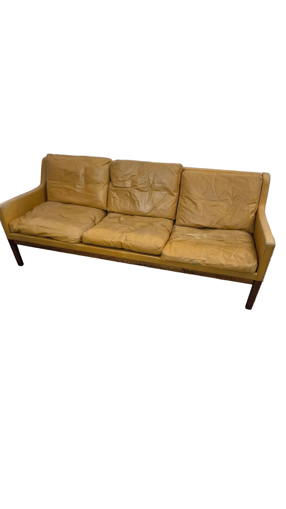 COUH0520005 Leather Danish Sofa