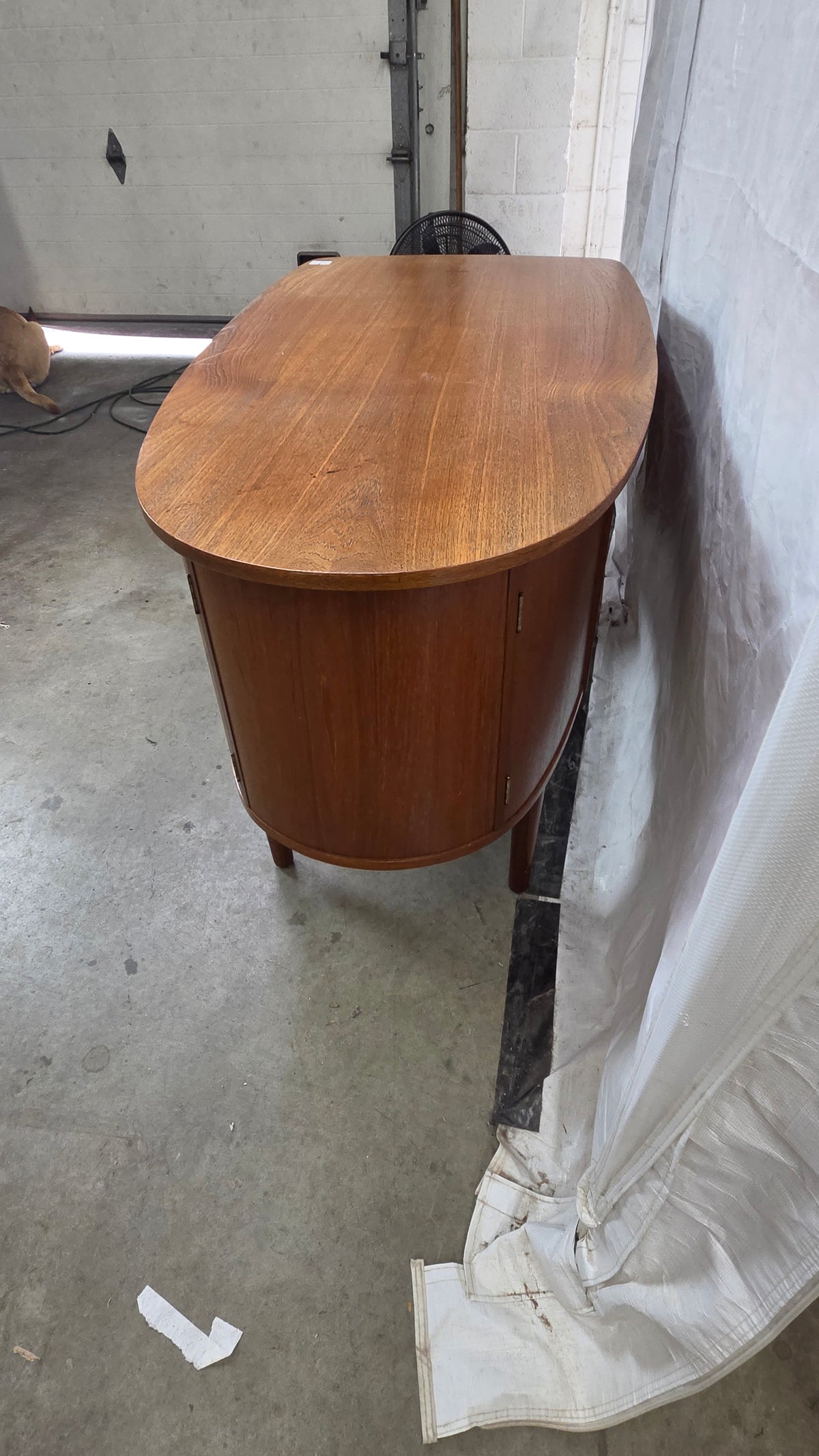 Kidney Shaped Danish Teak Desk