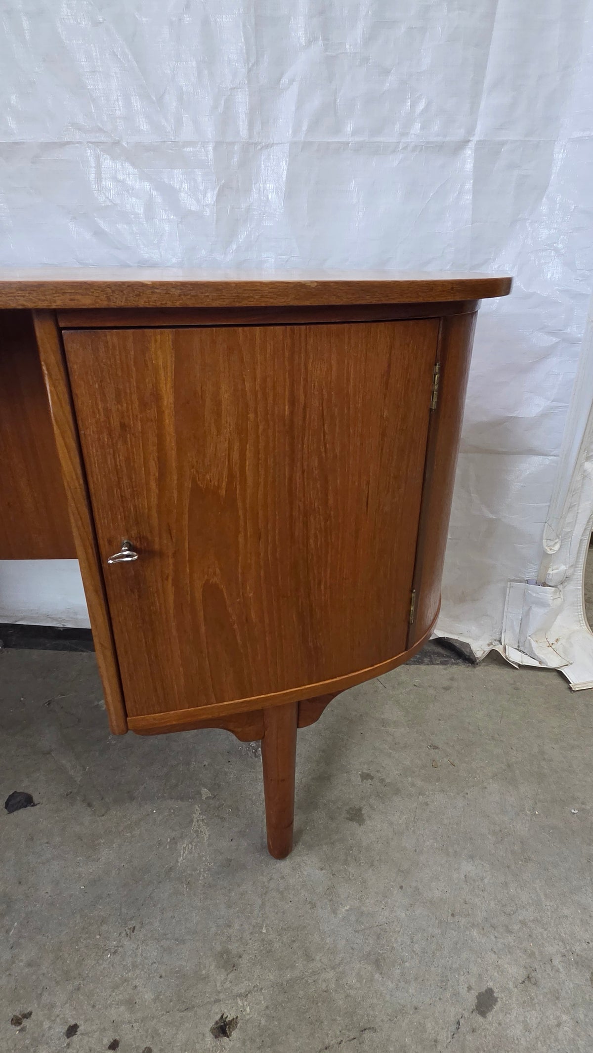 Kidney Shaped Danish Teak Desk