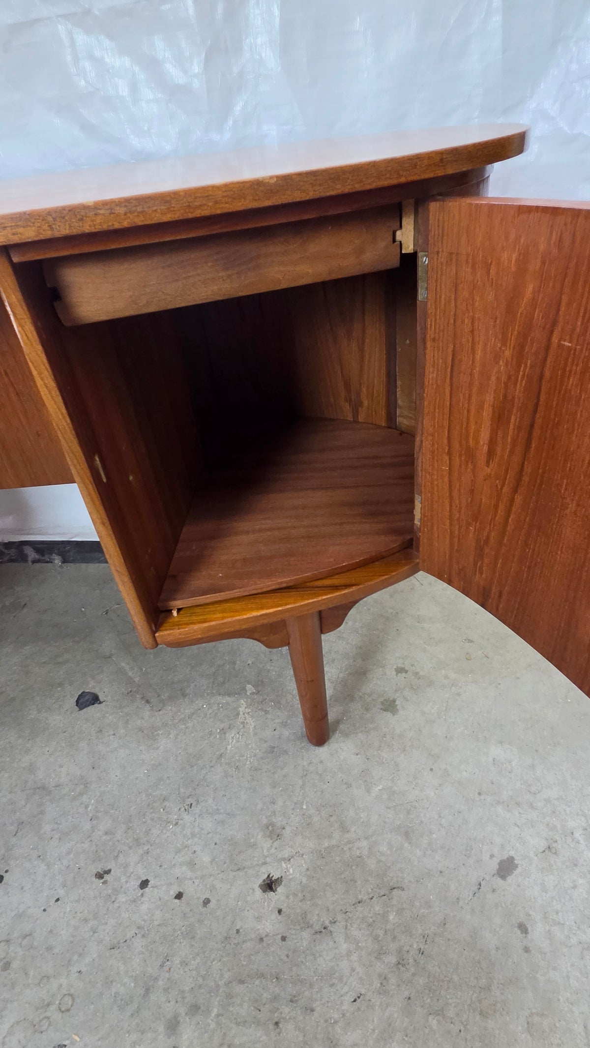Kidney Shaped Danish Teak Desk