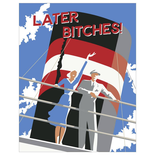 2.5'' x 3.5'' Later Bitches Couple Magnet - Vintage MC
