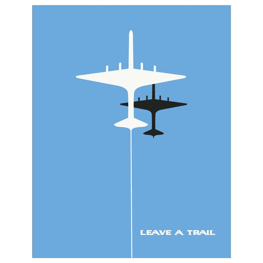 2.5'' x 3.5'' Leave a Trail Jet Magnet - Vintage MC