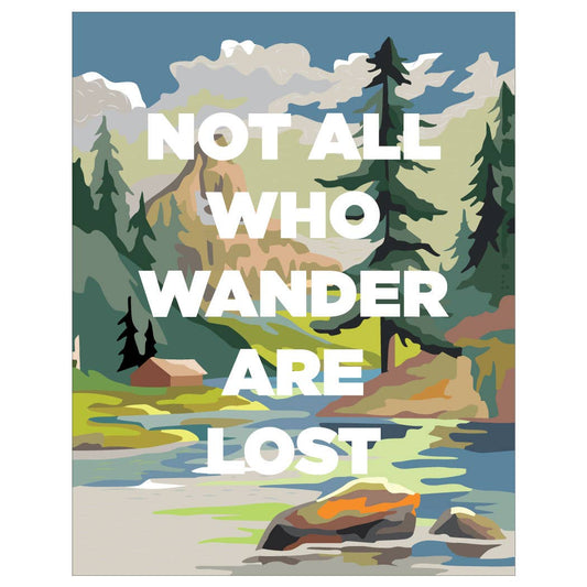 2.5'' x 3.5'' Not All Who Wander Are Lost Magnet - Vintage MC
