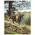 2.5'' x 3.5'' Paint By Number Style Cowboy on Slope Magnet - Vintage MC
