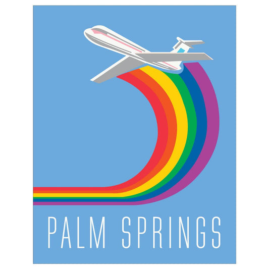 2.5'' x 3.5'' Palm Springs Rainbow Flight Magnet - Vintage MC