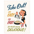 2.5'' x 3.5'' Take Out, So Easy, So Fast Magnet - Vintage MC