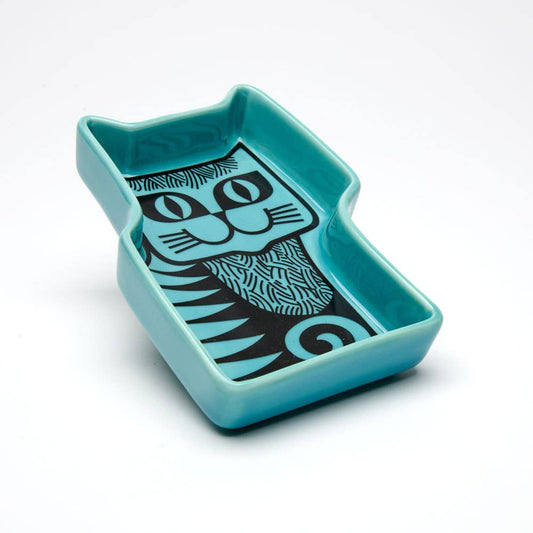 Hornsea Cat Trinket Dish Teal