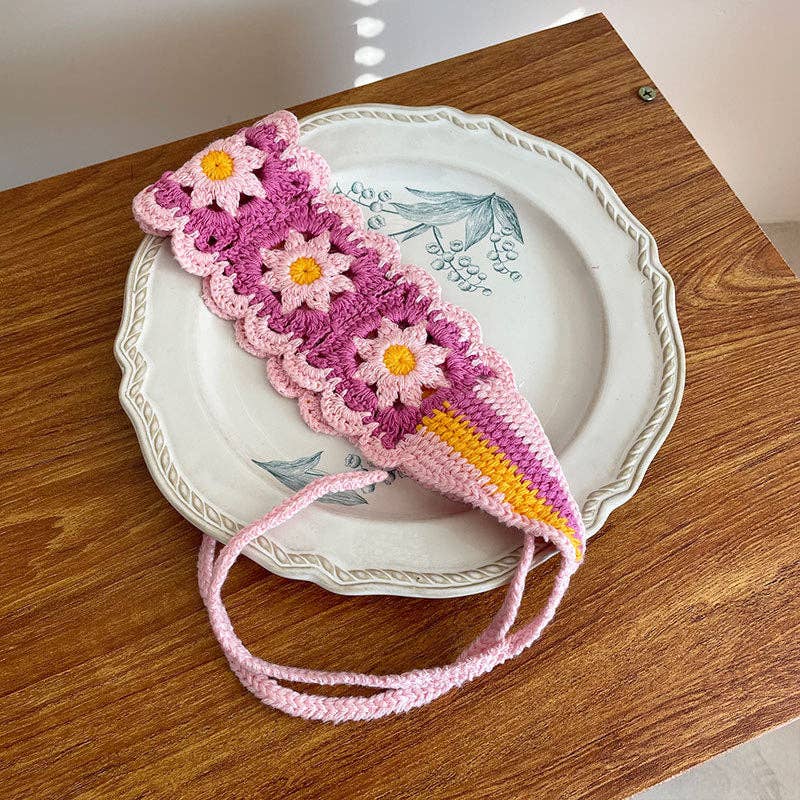 Handmade Crochet Flower Headband