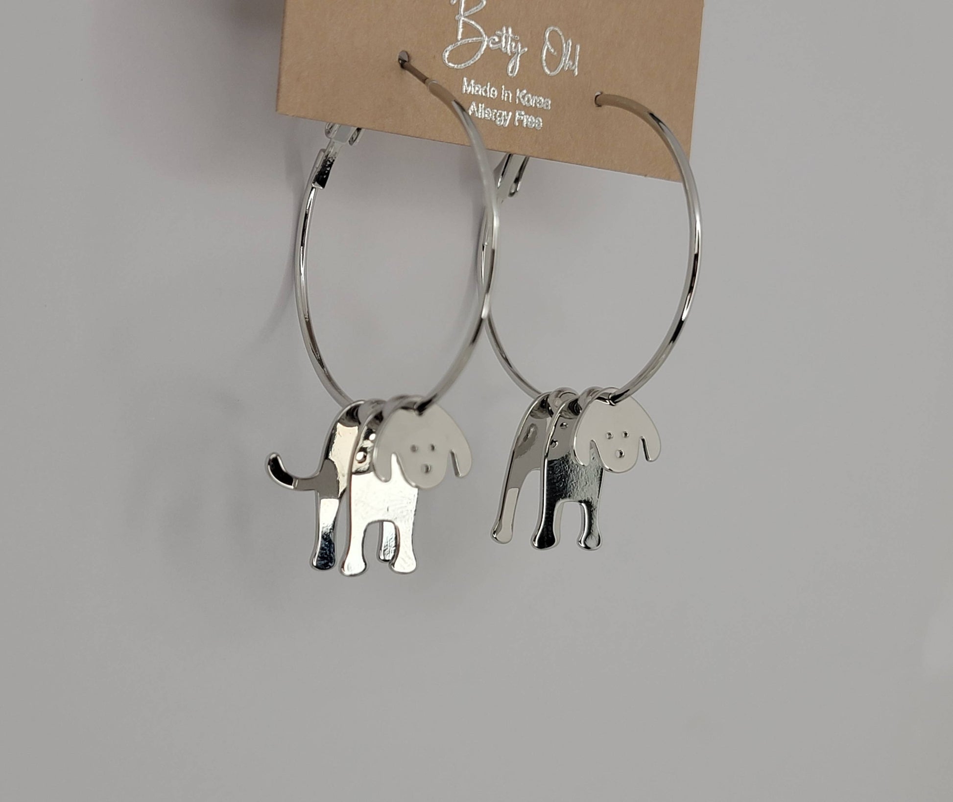 Dog Hoop Earrings
