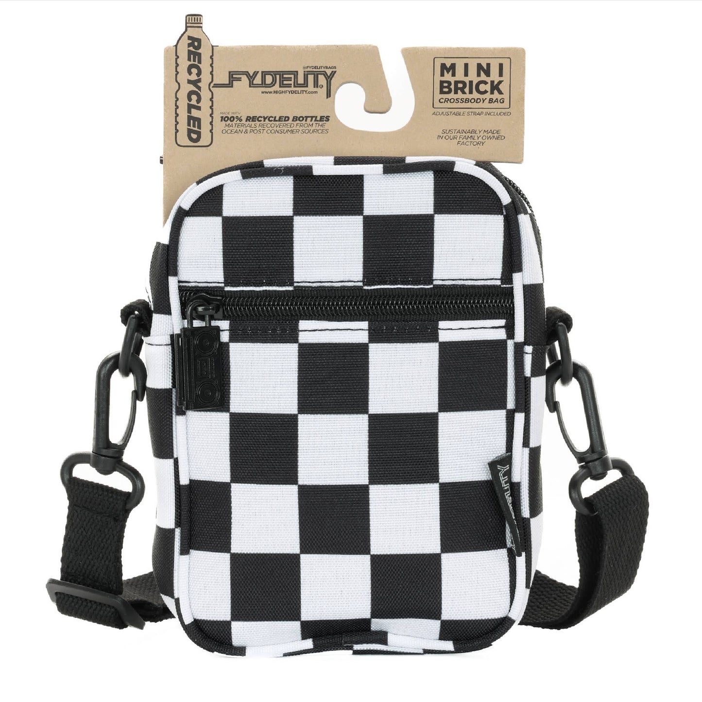 Recycled MiniBrickCrossbodyBag | XL Checker