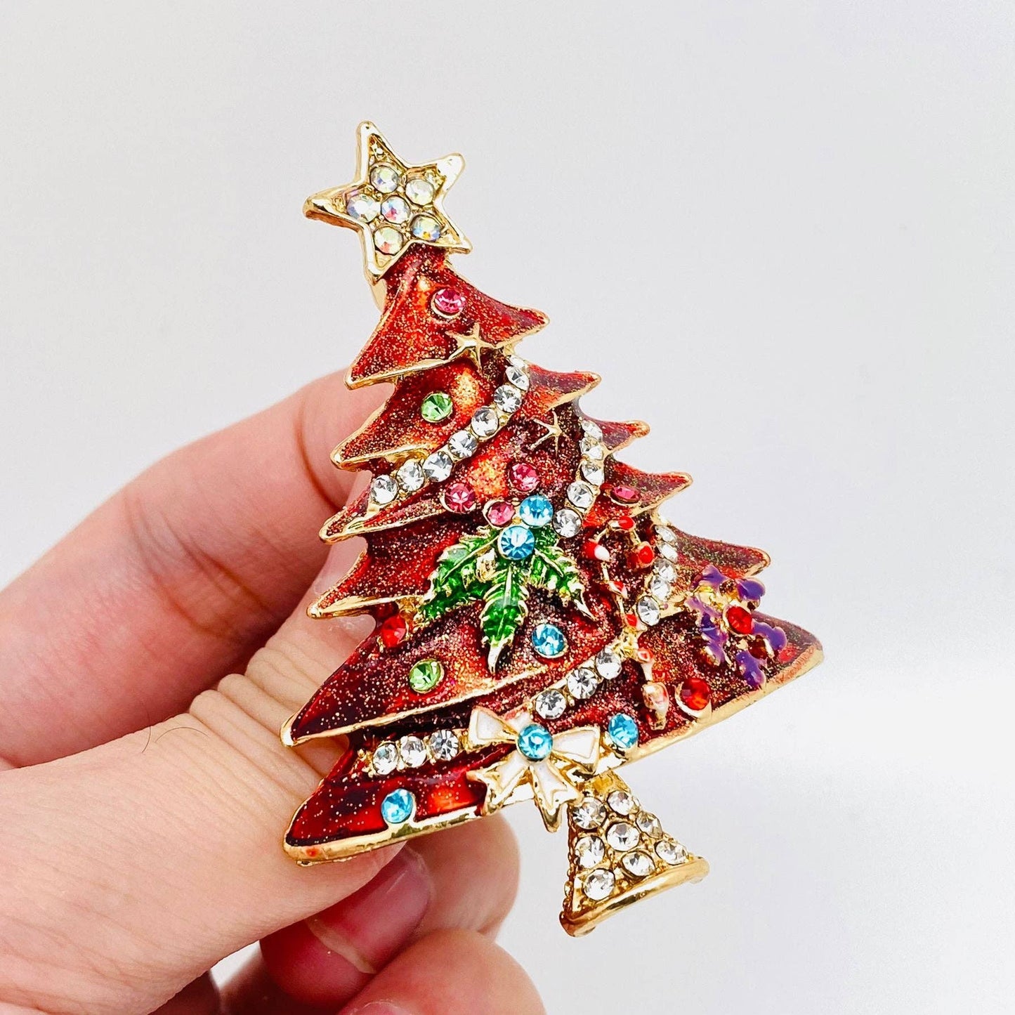 Christmas Pin Colorful Christmas Tree Brooch