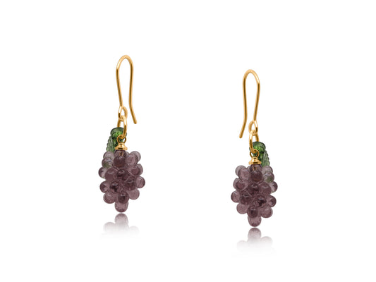 Lilac Grapes Dangle Earrings