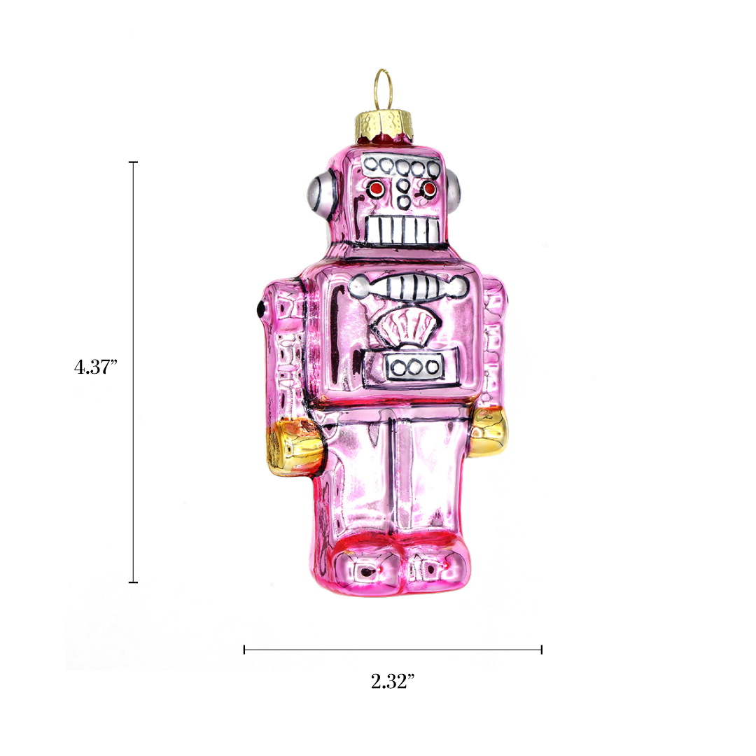 Retro Robot Handcrafted Christmas Ornament