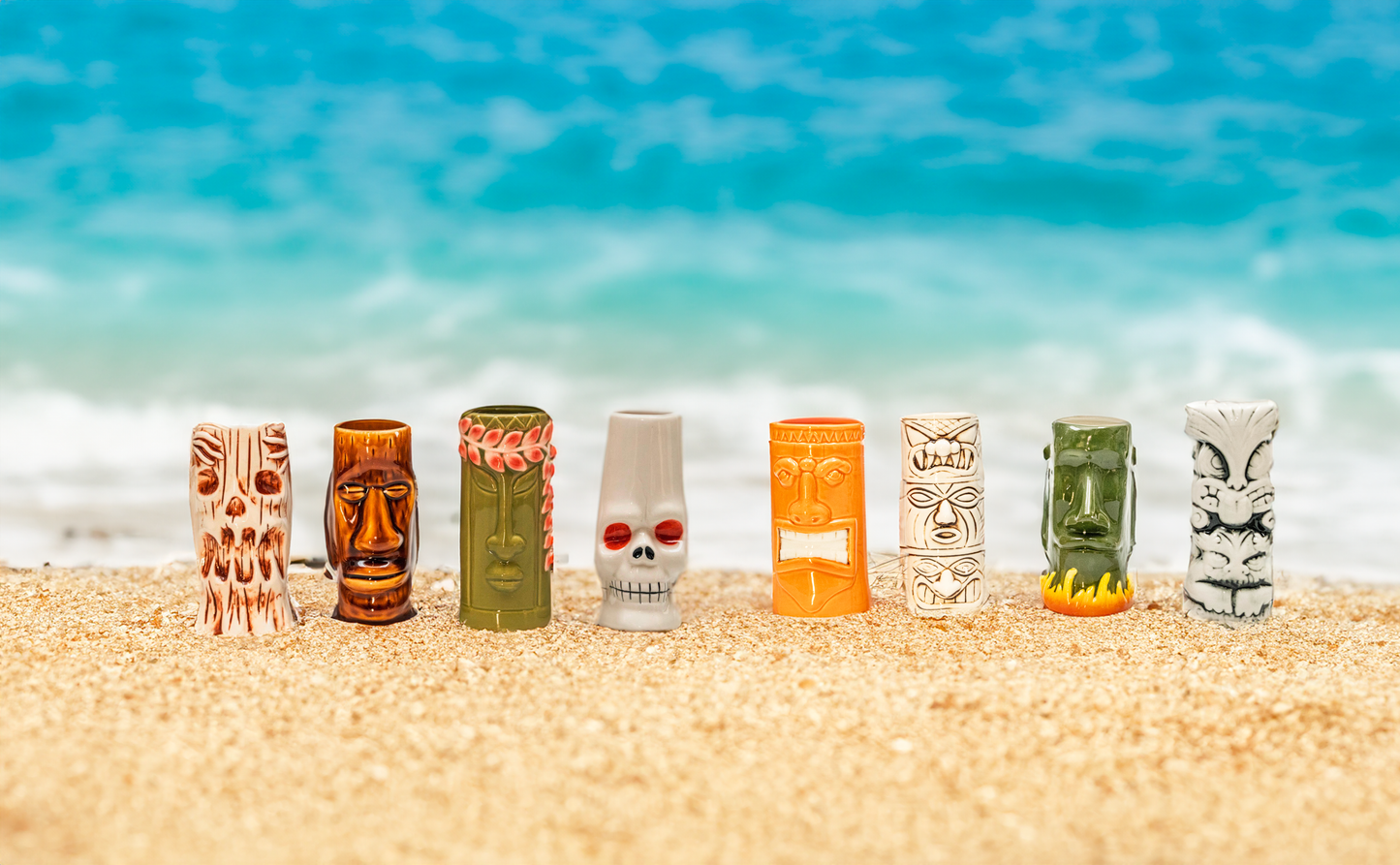 Hard-Carved and Hand-Painted Tiki Mug